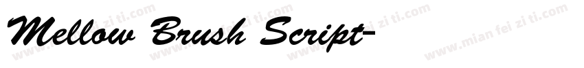 Mellow Brush Script字体转换